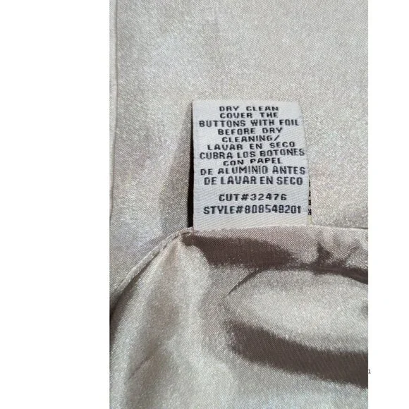 ECI Silk-Blend Metallic Tan Swing Jacket / Coat – Size 16 – EUC - Picture 5 of 5